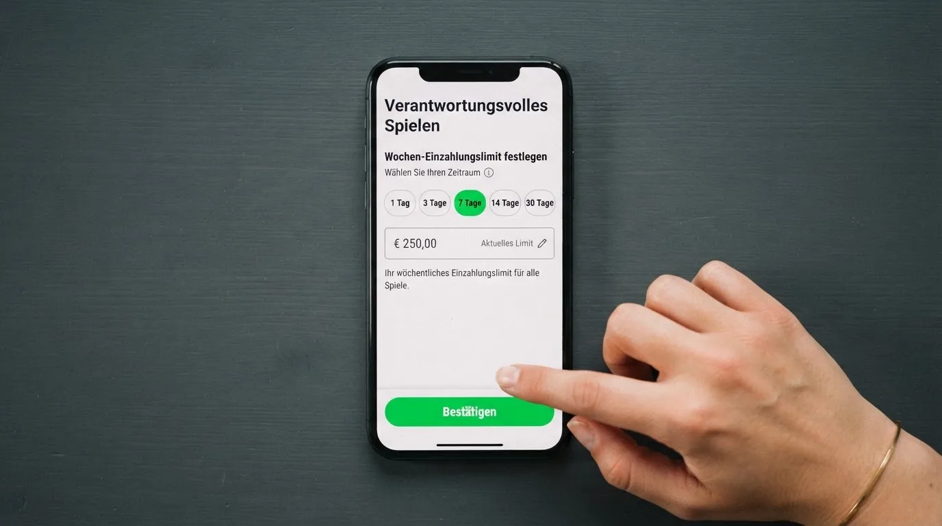 Bildschirmausschnitt eines Formulars zur Festlegung eines monatlichen Einzahlungslimits.